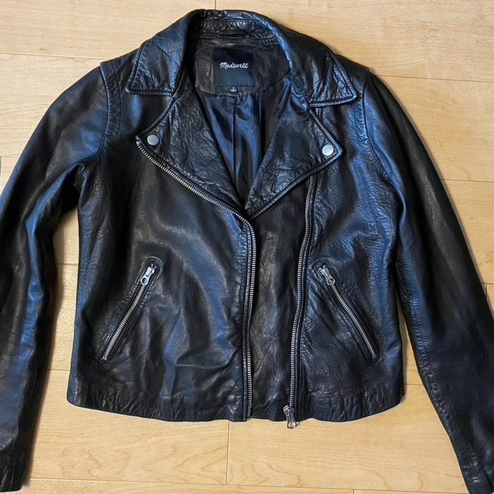 Madewell Leather Jacket - M, New "Washed Leather Jacket"